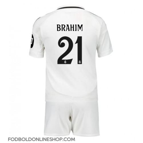 Real Madrid Brahim Diaz #21 Hjemme Trøje Børn 2024-25 Kortærmet (+ Korte bukser)